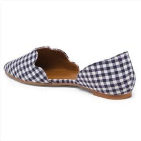 Southern Proper D’Orsay Gingham Scalloped Flats | 9 - Picture 2 of 8